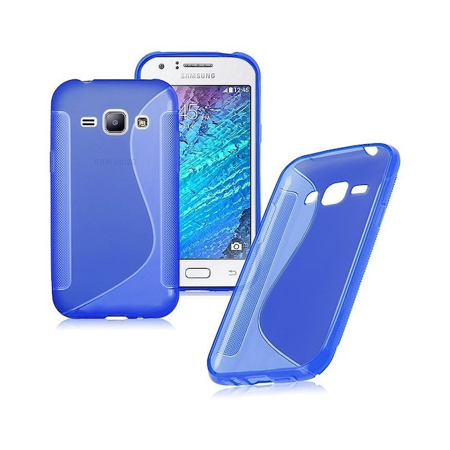 S-Line Silicone Cover til Samsung Galaxy J1 2015 (SM-J100H) : farve - blå