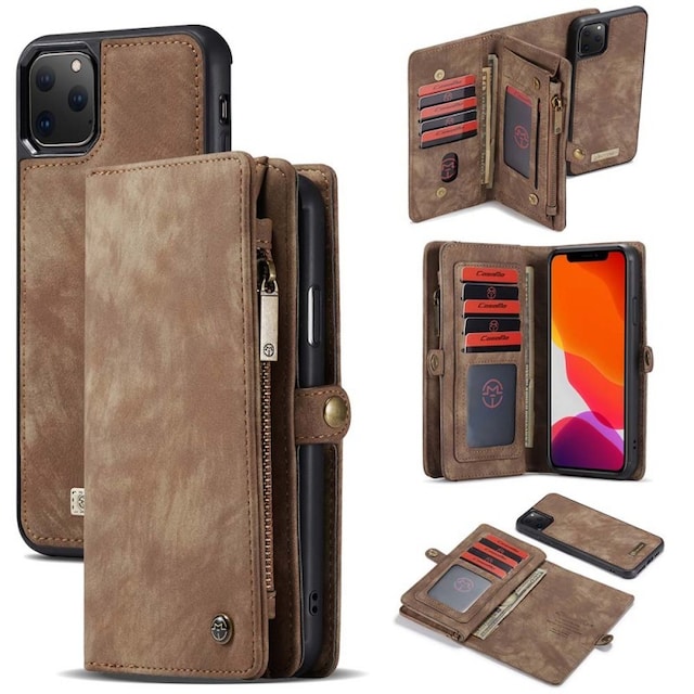 CaseMe Wallet 11-kort Apple iPhone 11 Pro Max (6,5 ")  - brun