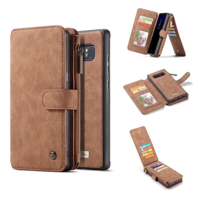 CaseMe Multi Wallet 14-kort Samsung Galaxy Note 8 (SM-N950F)  - brun