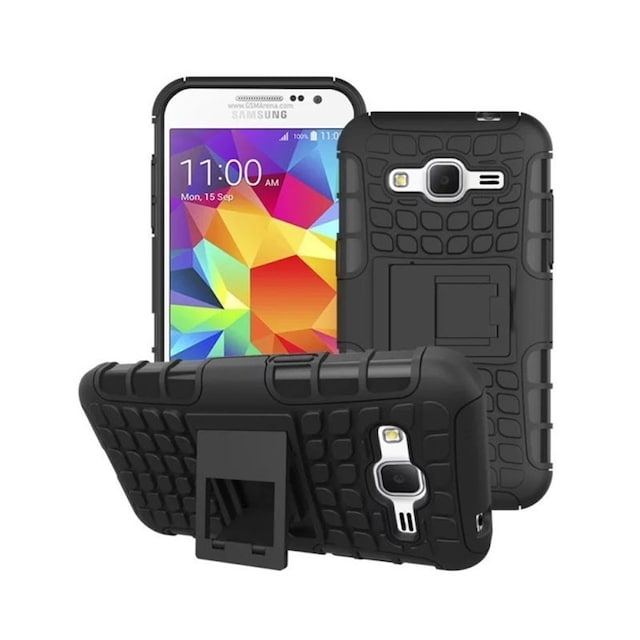 Stødfast Cover med stativ Samsung Galaxy Core Prime (SM-G360F) : farve - sort