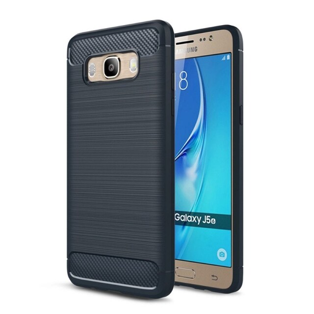 Børstet silikone cover Samsung Galaxy J5 2016 (SM-J510F)  - blå