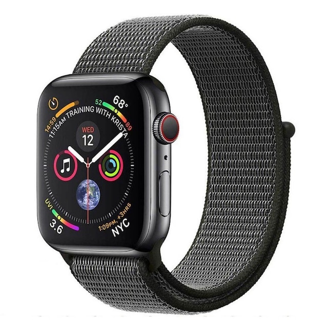 Apple Watch 4 (40mm) Nylon armbånd - mørk oliven