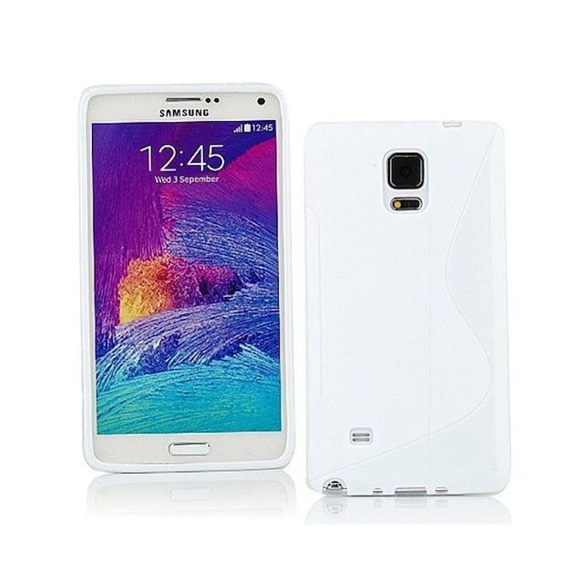 S-Line Silicone Cover til Samsung Galaxy Note 4 (SM-N910F) : farve - hvid