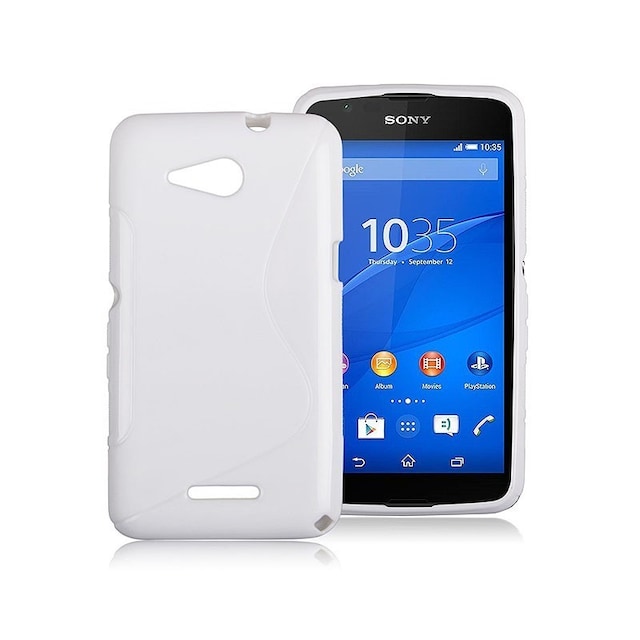 S-Line Silicone Cover til Sony Xperia E4G (E2003) : farve - hvid
