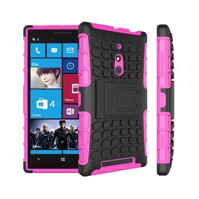 Stødfast Cover med stativ Nokia Lumia 830 (RM-984) : farve - lyserød
