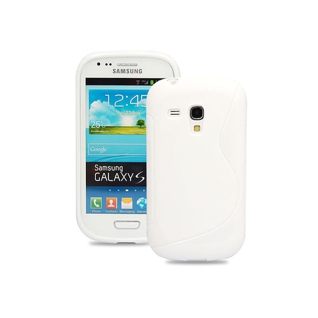 S-Line Silicone Cover til Samsung Galaxy S3 Mini (GT-i8190) : farve - hvid