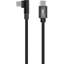 ESL USB-C til USB-C gaming kabel 1 m (sort)