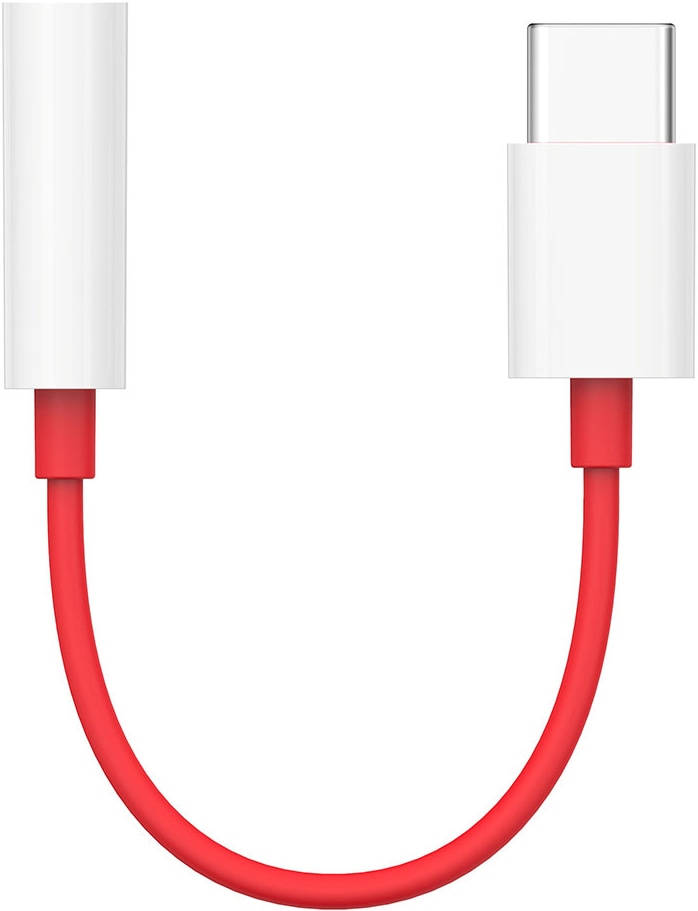 OnePlus Type-C til 3,5 mm adapter (rød/hvid) | Elgiganten