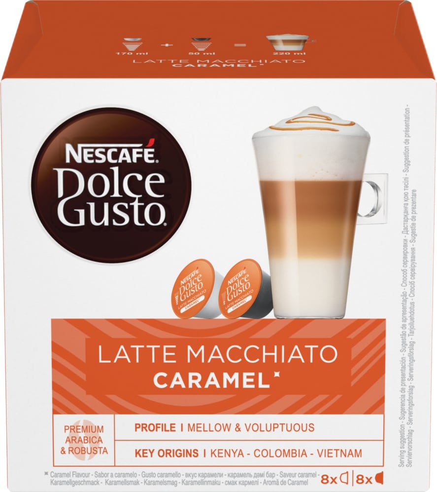Nescafe Dolce Gusto Caramel Latte Macchiato kapsler - Tilbehør Kaffe -  Elgiganten