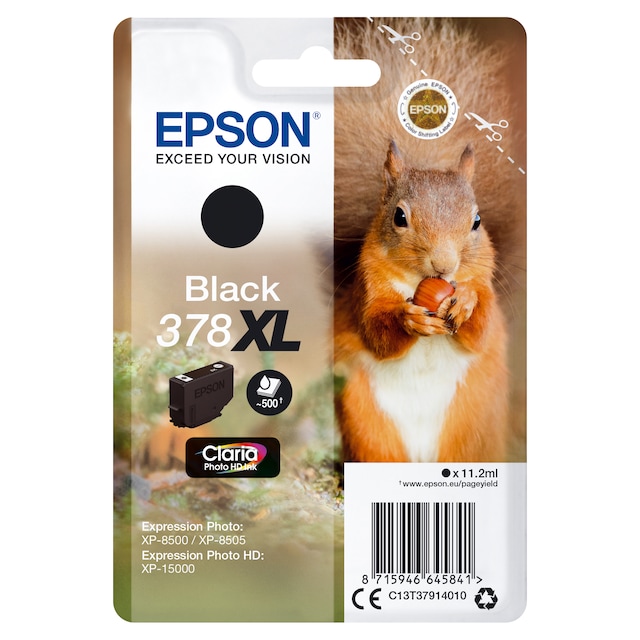 Epson blækpatron Claria Photo HD 378XL Sort