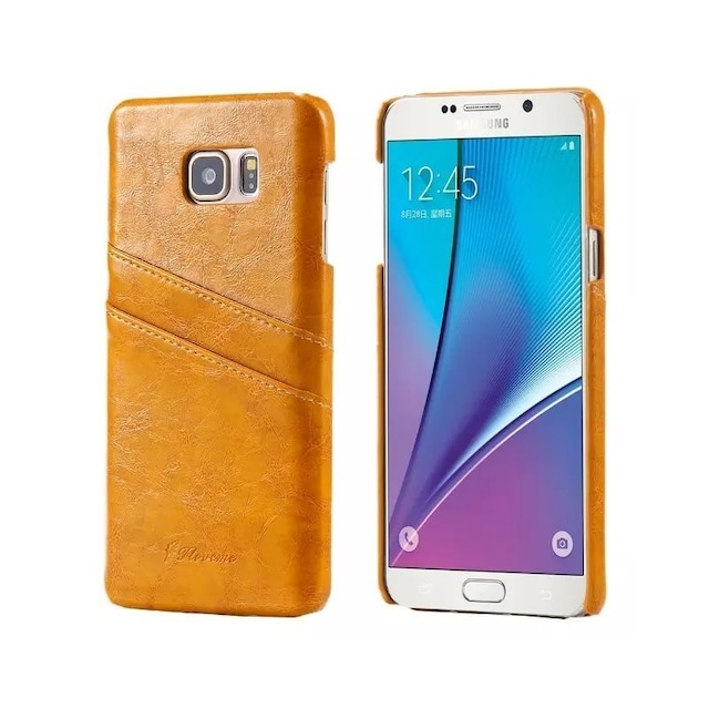 FloveMe Cover med slots Samsung Galaxy Note 5 (SM-920C) : farve - gul