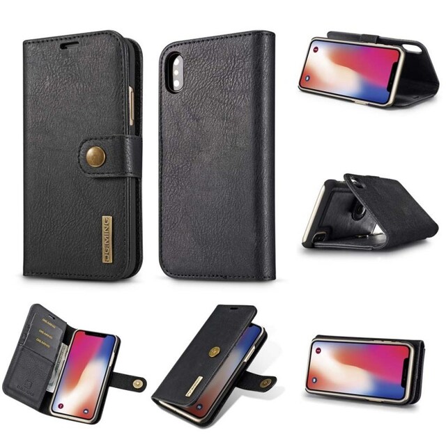 DG-Ming Wallet 2i1 til Apple iPhone XS Max (6,5 ")  - sort