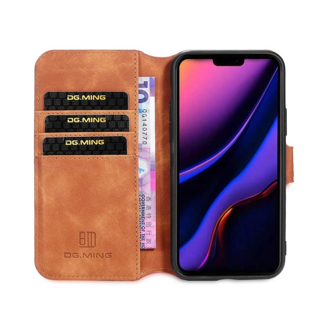 DG-Ming Wallet 3-kort til Apple iPhone 11 Pro Max (6,5 ")  - brun