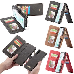 CaseMe Multi Wallet 14-kort Samsung Galaxy Note 10 (SM-N970F)  - rød