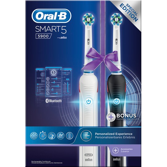 Oral-B Smart 5 elektrisk tandbørste 5900 (dobbeltpakke) | Elgiganten