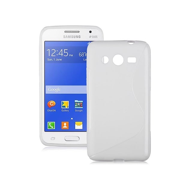 S-Line Silicone Cover til Samsung Galaxy Core Prime (SM-G360F) : farve - hvid