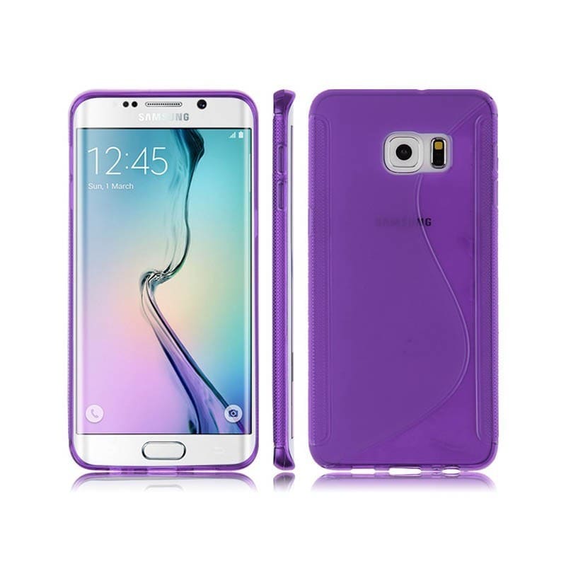 S-Line Silicone Cover til Samsung Galaxy S6 Edge (SM-G925F) : farve - lilla  | Elgiganten