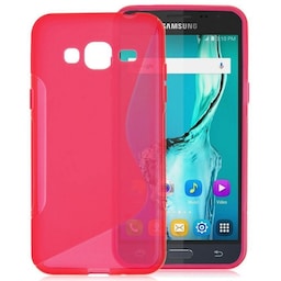 S-Line Silicone Cover til Samsung Galaxy J3 / J3 2016 (SM-J300 / J320F) : farve - lyserød
