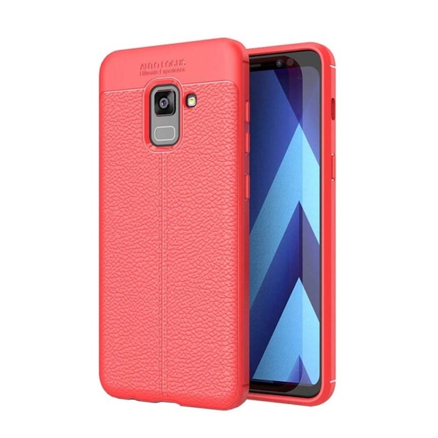Lædermønstret silicone cover Samsung Galaxy A8 Plus 2018 (SM-A730F)