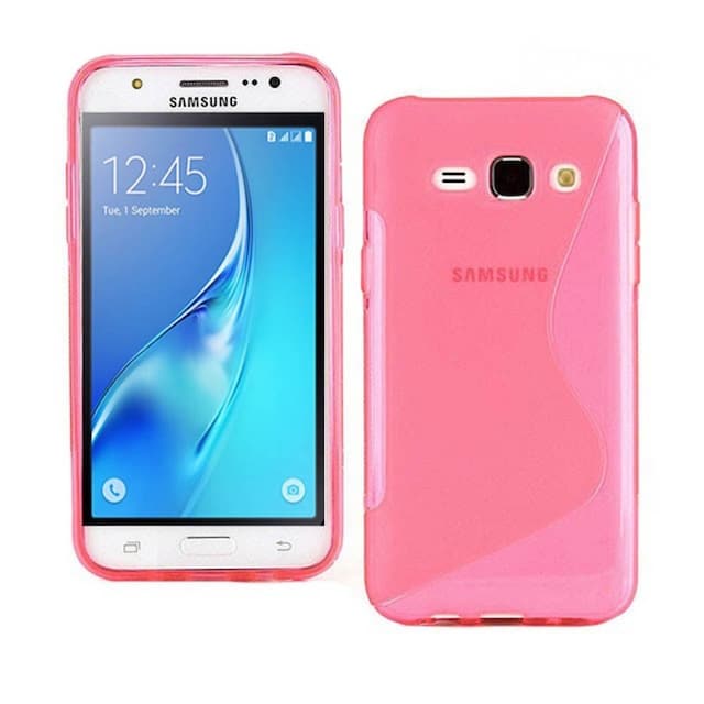 S-Line Silicone Cover til Samsung Galaxy J1 2016 (SM-J120F) : farve - lyserød