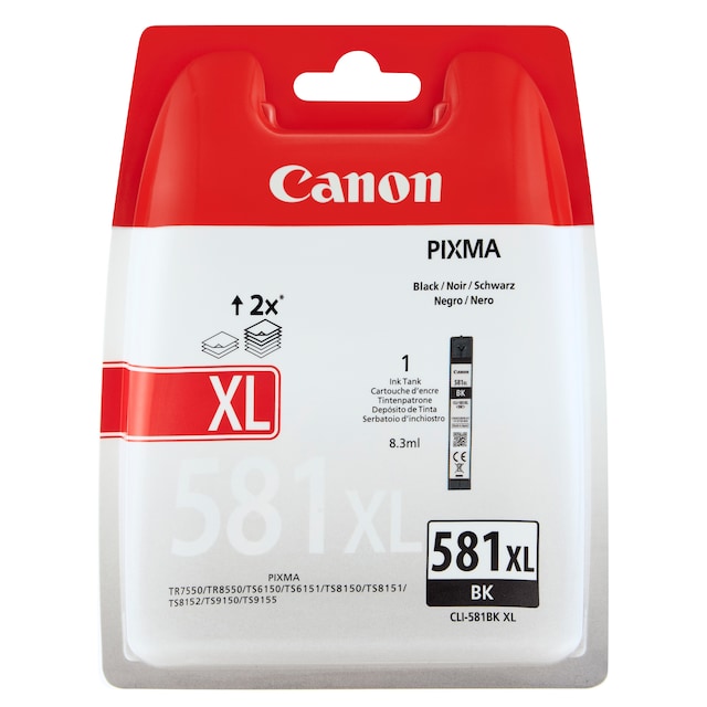 Canon blækpatron CLI-581XL Sort