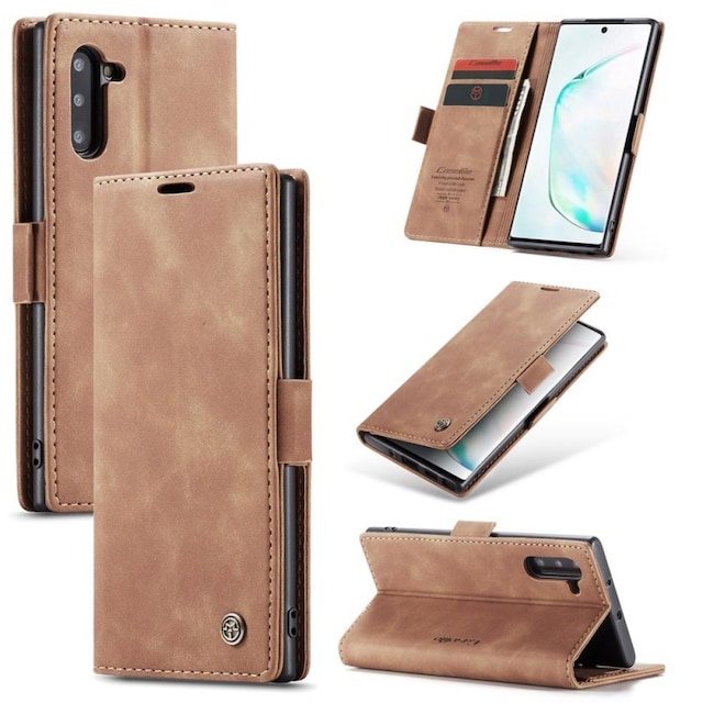 CaseMe Smart Magnet 2-kort Samsung Galaxy Note 10 (SM-N970F)  - brun