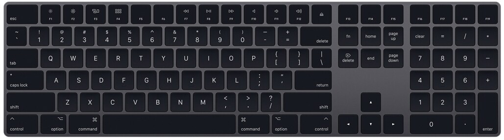 Apple Magic tastatur m. numeriske taster (space grey/arabisk tastatur) |  Elgiganten