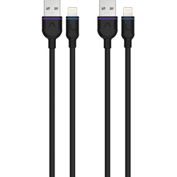 Unisynk 2x kit til Lightning-kabel (sort)