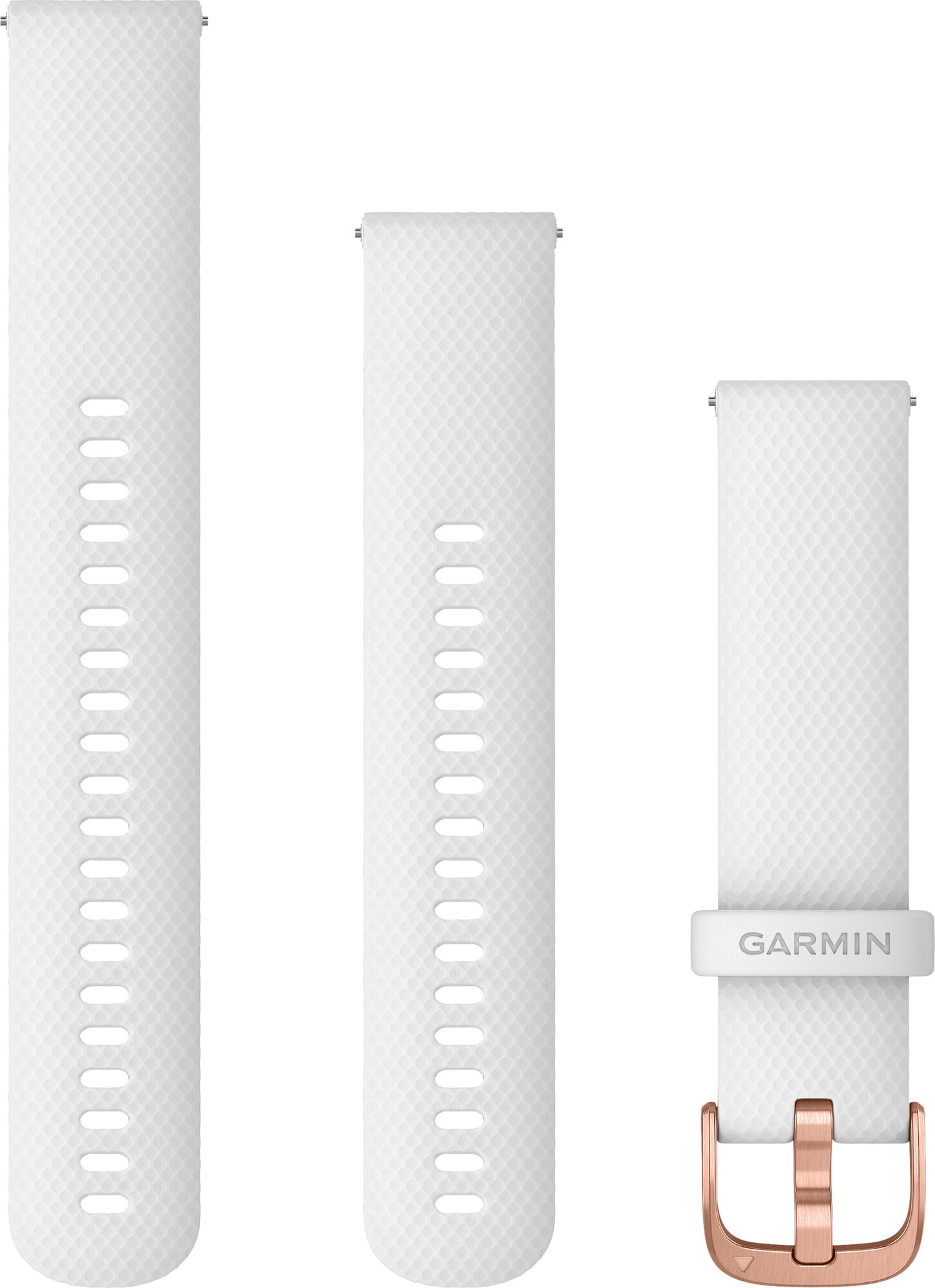 Garmin Quick Release urrem 20 mm (white silicone/rose gold) | Elgiganten