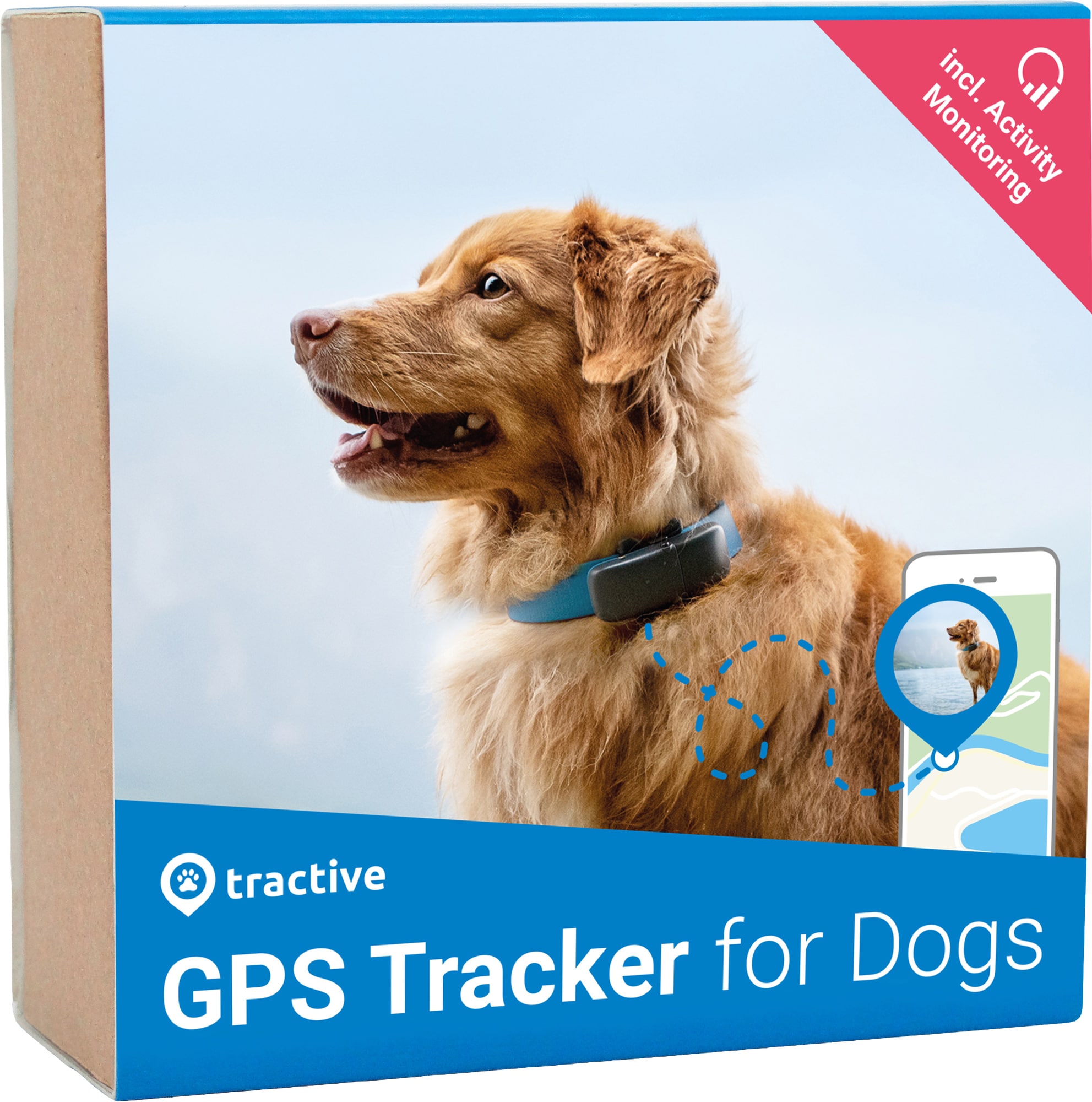 Vandtæt Tractive GPS hunde-tracker aktivitetstracking Elgiganten