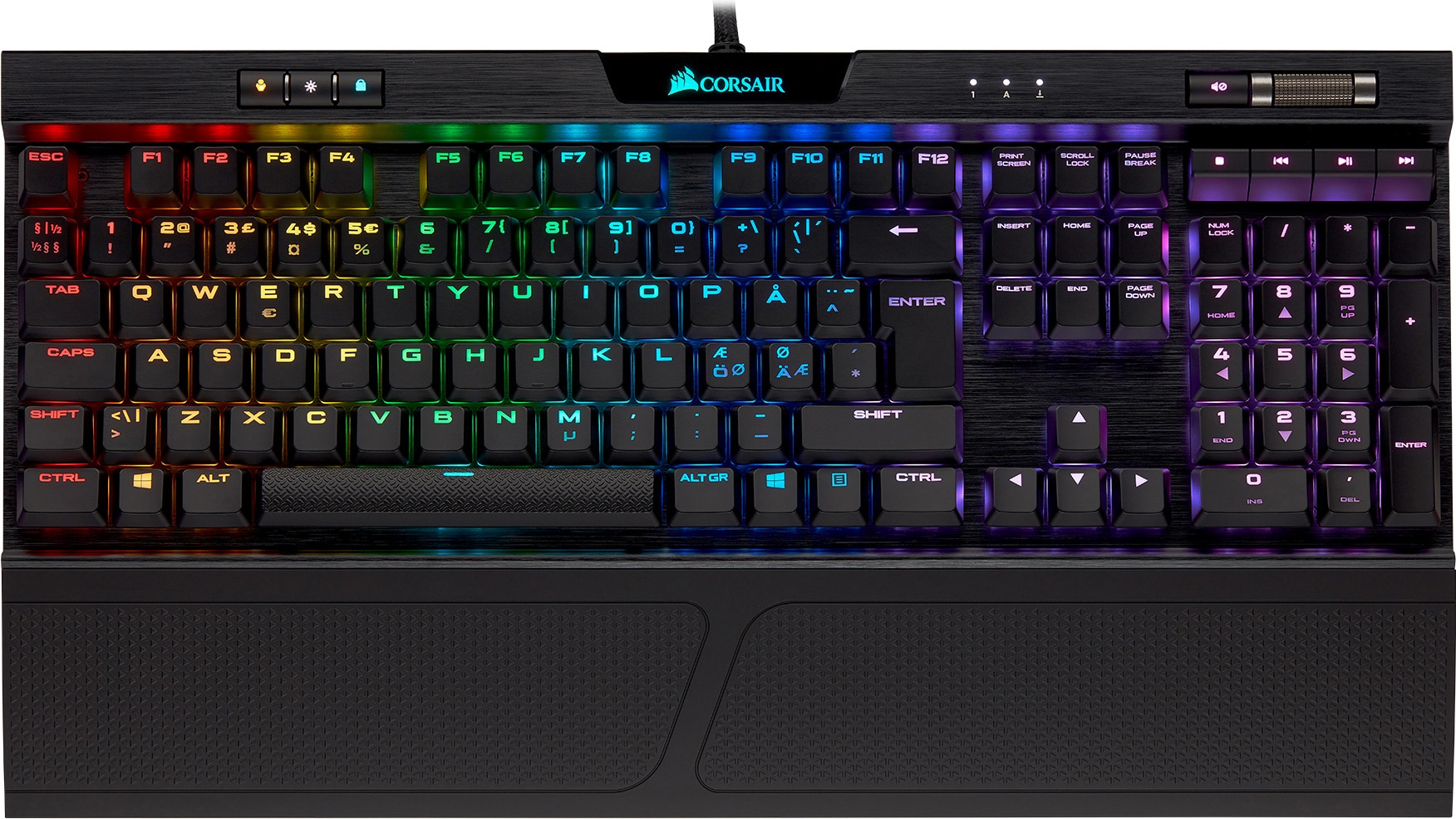 Corsair K70 MK.2 RGB Rapidfire lav-profil mekanisk gaming tastatur ...