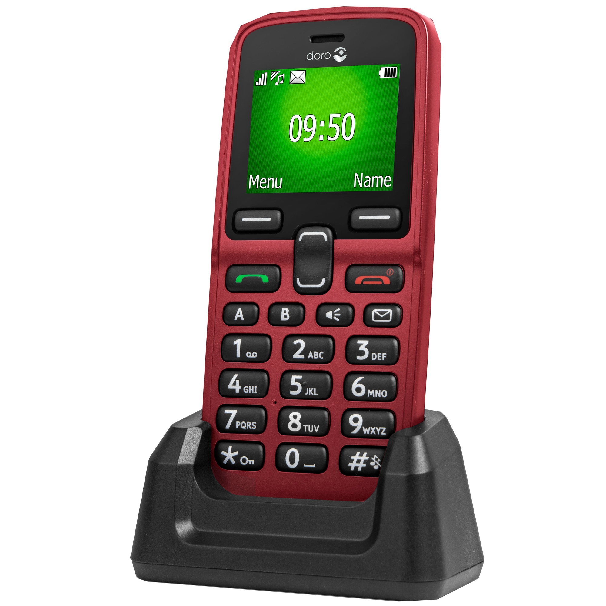 Doro 5031 mobiltelefon - rød | Elgiganten