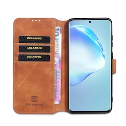 DG-Ming Wallet 3-kort til Samsung Galaxy S20 Ultra (SM-G988F)  - brun