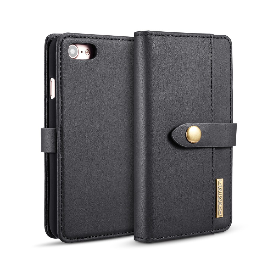 Mobil taske iPhone 7/8 med magnetisk skal PU læder - sort - Cover & etui -  Elgiganten