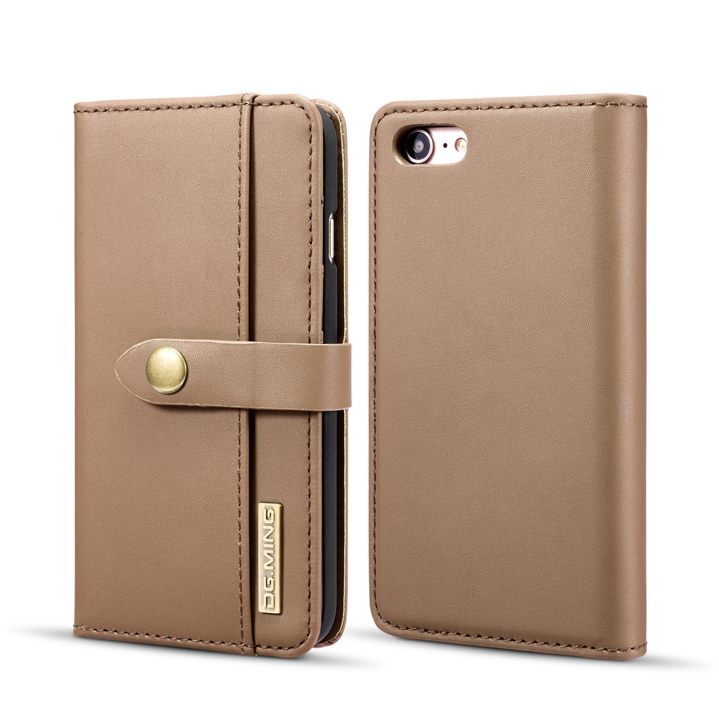 Mobil taske til iPhone 7/8 med magnetisk skal PU-læder - brun - Cover &  etui - Elgiganten