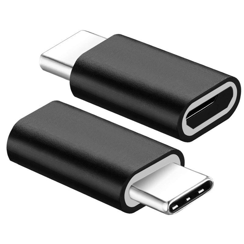 USB-C til Micro USB adapter aluminium - sort - Kabler og ...