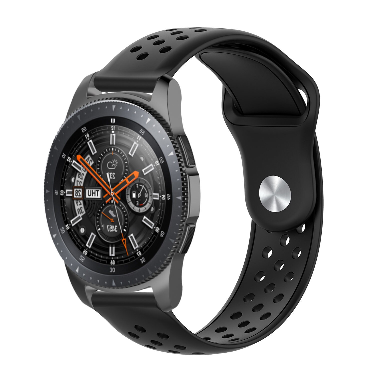 Samsung Gear S3 / Galaxy Watch 46 mm armbånd 22 mm - sort - Tilbehør ure og  wearables - Elgiganten