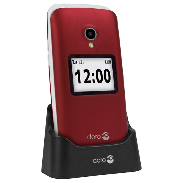 Doro 2424 klaptelefon (rød) - Kun 2G