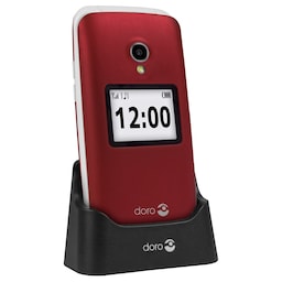 Doro 2424 klaptelefon (rød) - Kun 2G