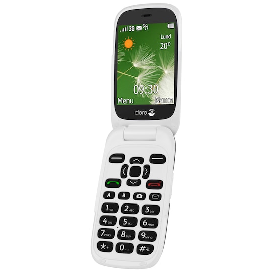 Doro 6521 mobiltelefon grå/hvid | Elgiganten