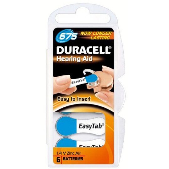 Duracell batterier til høreapparater DA675 - 6 stk | Elgiganten