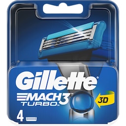 Gillette Mach3 Turbo Barberblade 4-pakke
