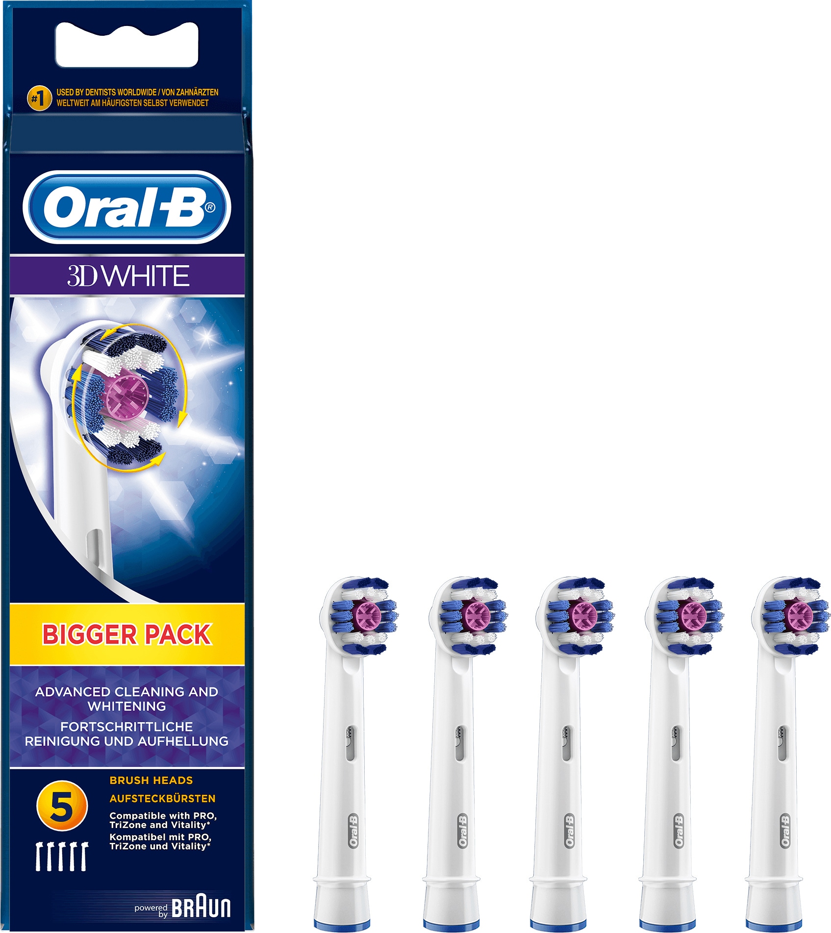 Oral B 3D White tandbørstehoveder EB185 | Elgiganten