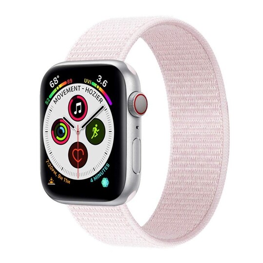 Apple Watch 5 (44mm) Nylon Armbånd - Pearl Pink | Elgiganten