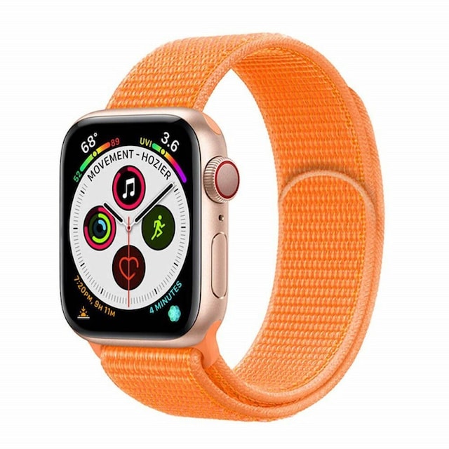 Apple Watch 5 (40mm) Nylon Armbånd - Papaya