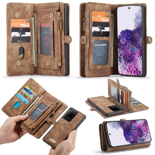 Multi-Wallet CaseMe 11-kort Samsung Galaxy S20 Ultra (SM-G988F)  - bru