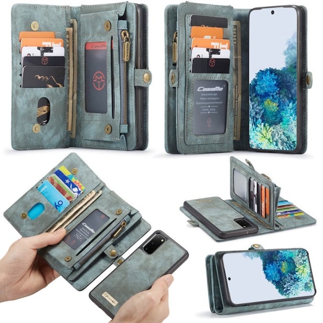 Wallet CaseMe 11-kort Samsung Galaxy S20 (SM-G980F)  - blå