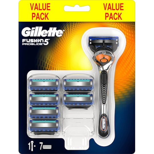 Gillette Fusion ProGlide skraber + 6 barberblade 421237 | Elgiganten