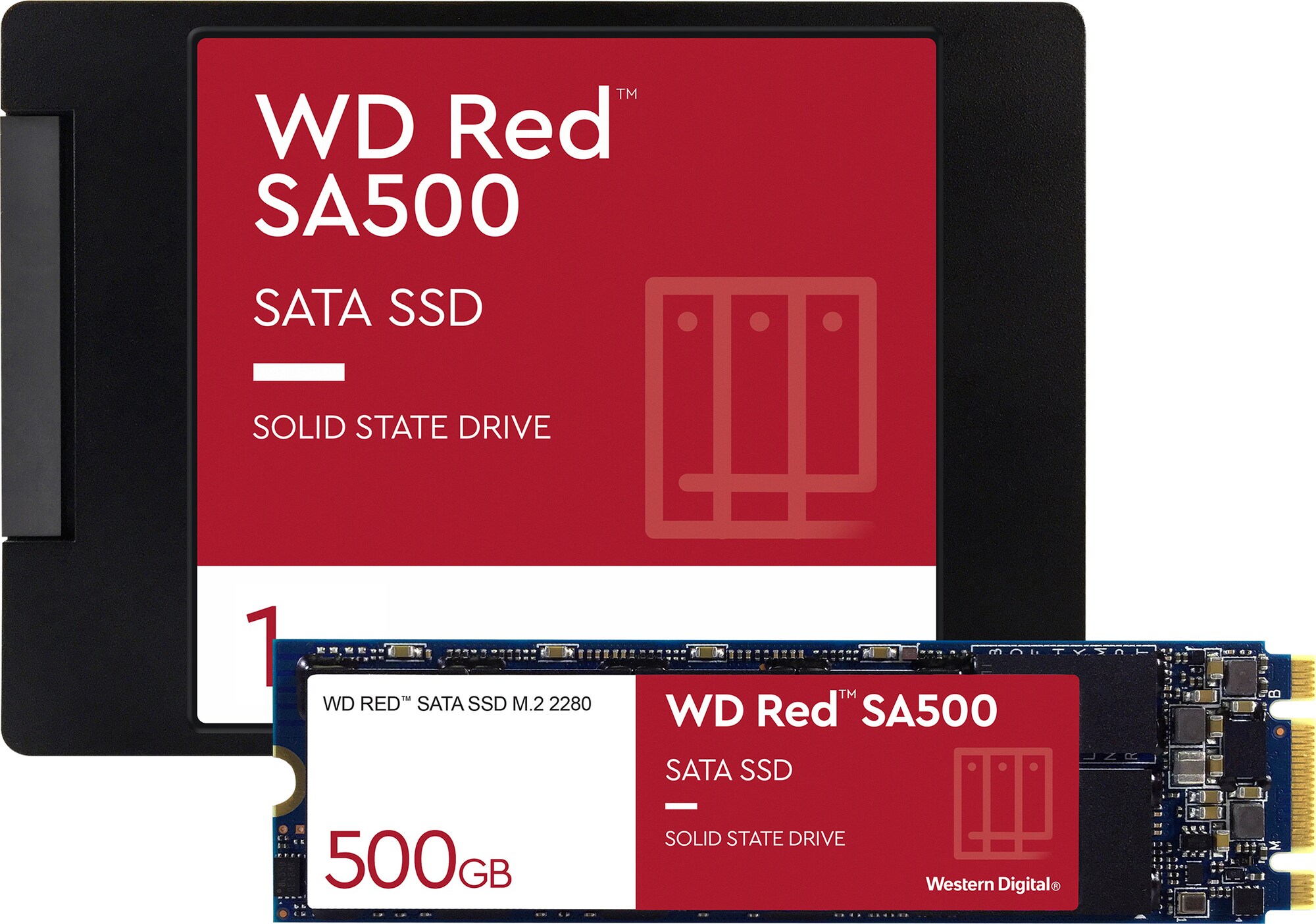 WD Red 2,5" 1 TB SATA SSD & WD Red SA500 500 GB M.2 SATA SSD-lagring |  Elgiganten