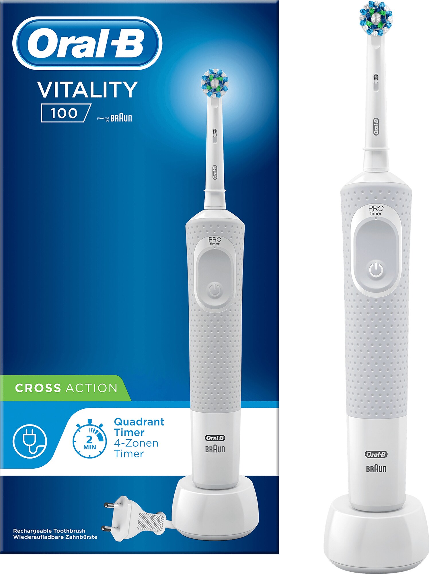 Oral-B Vitality 100 elektrisk tandbørste - Elektriske tandbørster -  Elgiganten